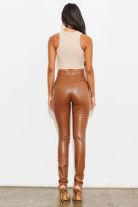 Vegan Leather Skinny Jeans