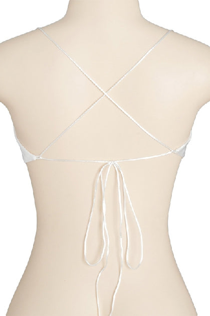 Looped Neckline Open Back Halter Top