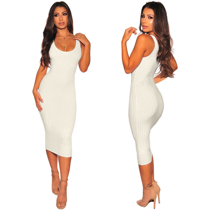 Knit Midi Bodycon Tank Dress