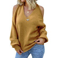 Cold Shoulder Multiway Knit Sweater