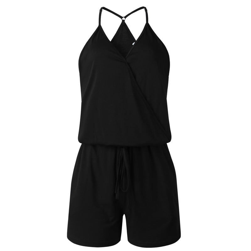 V Neck Spaghetti Strap Romper