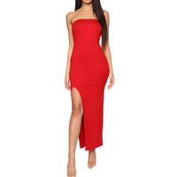 Tube Maxi Dress with Slit - goddessinc.com