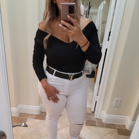 High Waist Skinny Jeans With Knee Slit