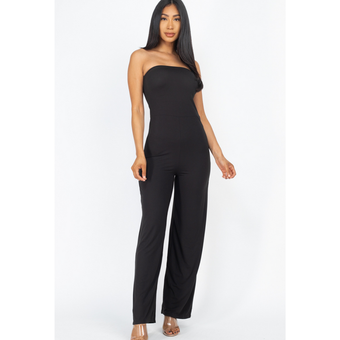 Wide-Leg Tube Jumpsuit