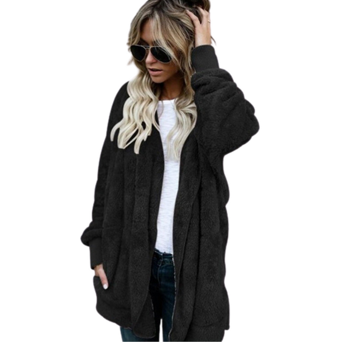 Faux Fur Hoodie Coat Lightweight