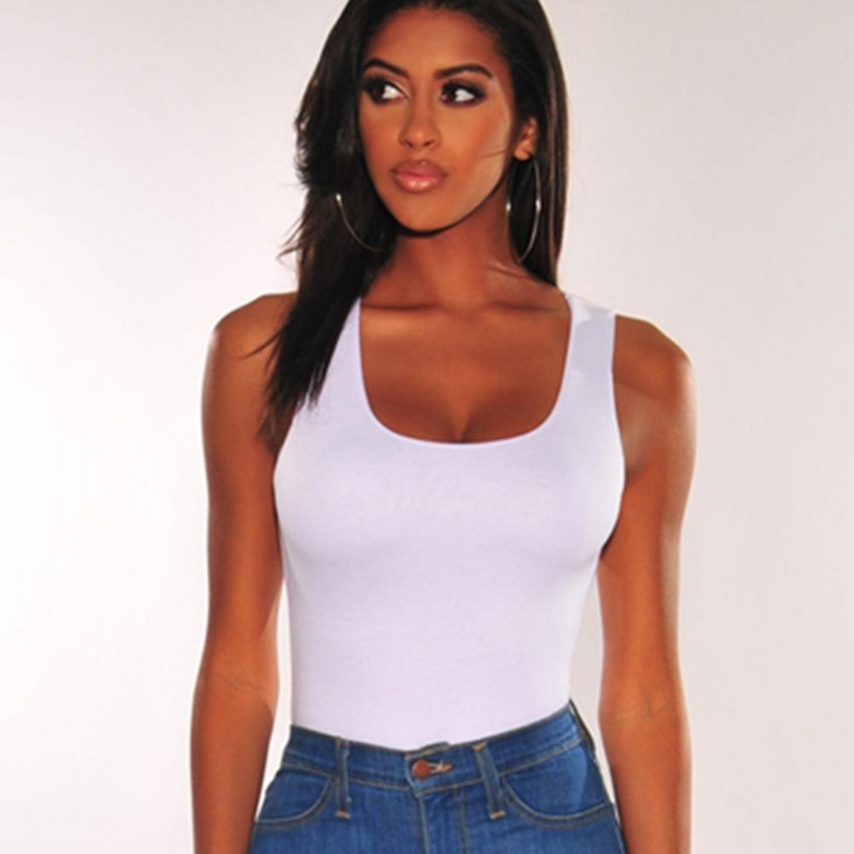 Round Neck Tank Bodysuit