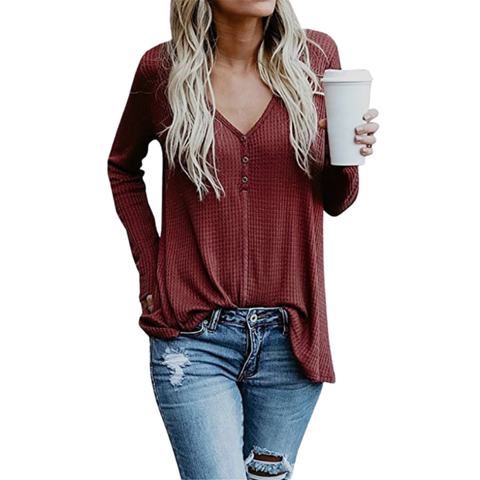 Long-sleeved women's loose base shirt