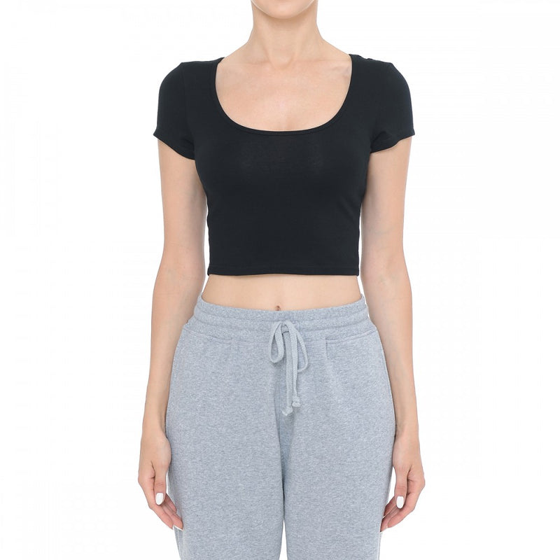 SCOOP NECK CROP TOP